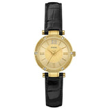 Guess Women’s Quartz Leather Strap Gold Dial 30mm Watch W0838L1