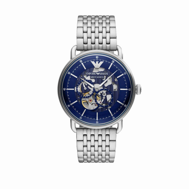 Emporio Armani Men’s Automatic Stainless Steel Blue Dial 43mm Watch AR60024 Hover Image