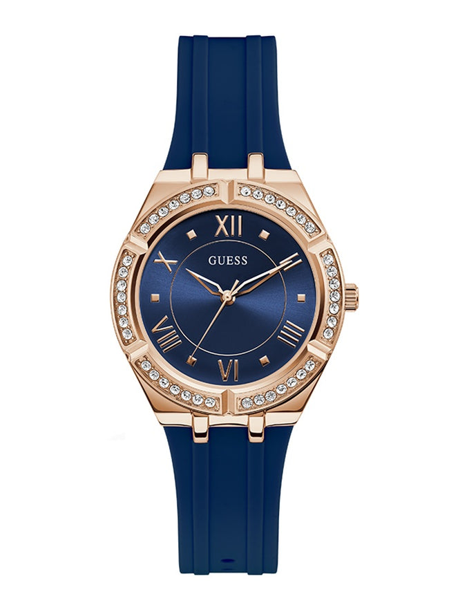 Guess Women’s Quartz Silicone Strap Blue Dial 36mm Watch GW0034L4 Hover Image