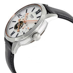 Fossil Men’s Automatic Leather Strap White Dial 44mm Watch ME3104