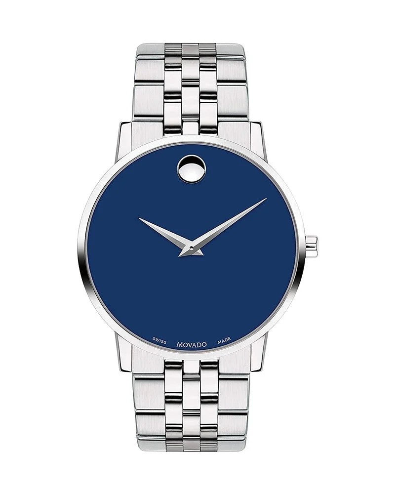 Movado Men’s Swiss Made Quartz Stainless Steel Blue Dial 40mm Watch 0607212