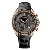 Hugo Boss Men’s Quartz Lather Strap Black Dial 45mm Watch 1513092