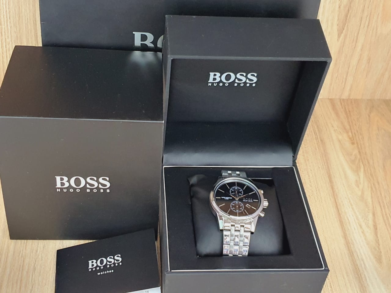 Hugo Boss Men’s Chronograph Quartz Stainless Steel Black Dial 41mm Watch 1513383