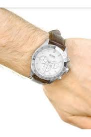Hugo Boss Men’s Quartz Leather Strap White Dial 44mm Watch 1513175