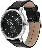 Tommy Hilfiger Men’s Quartz Leather Strap Black Dial 44mm Watch 1710391