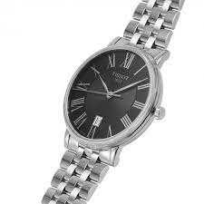 Tissot unisex adult Carson Stainless Steel Dress Watch Grey T122410110