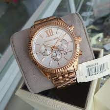 Michael Kors Women’s Quartz Rose Gold Stainless Steel Silver White Dial 45mm Watch MK8313