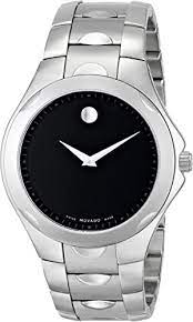 Movado Men’s Swiss Made Quartz Stainless Steel Black Dial 40mm Watch 0606378