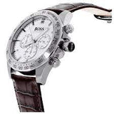Hugo Boss Men’s Quartz Leather Strap White Dial 44mm Watch 1513175