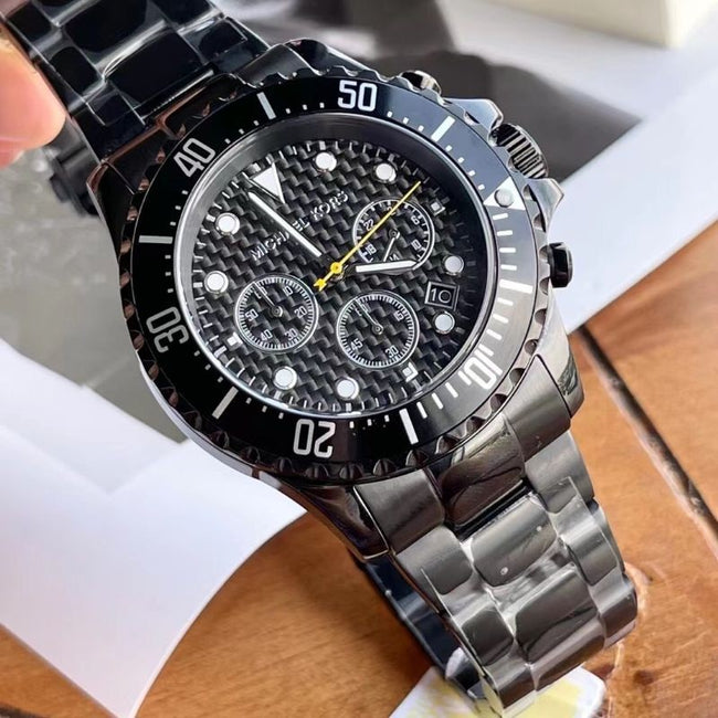 Michael Kors Men’s Stainless Steel Black Dial 45mm Watch MK8257 Main Image