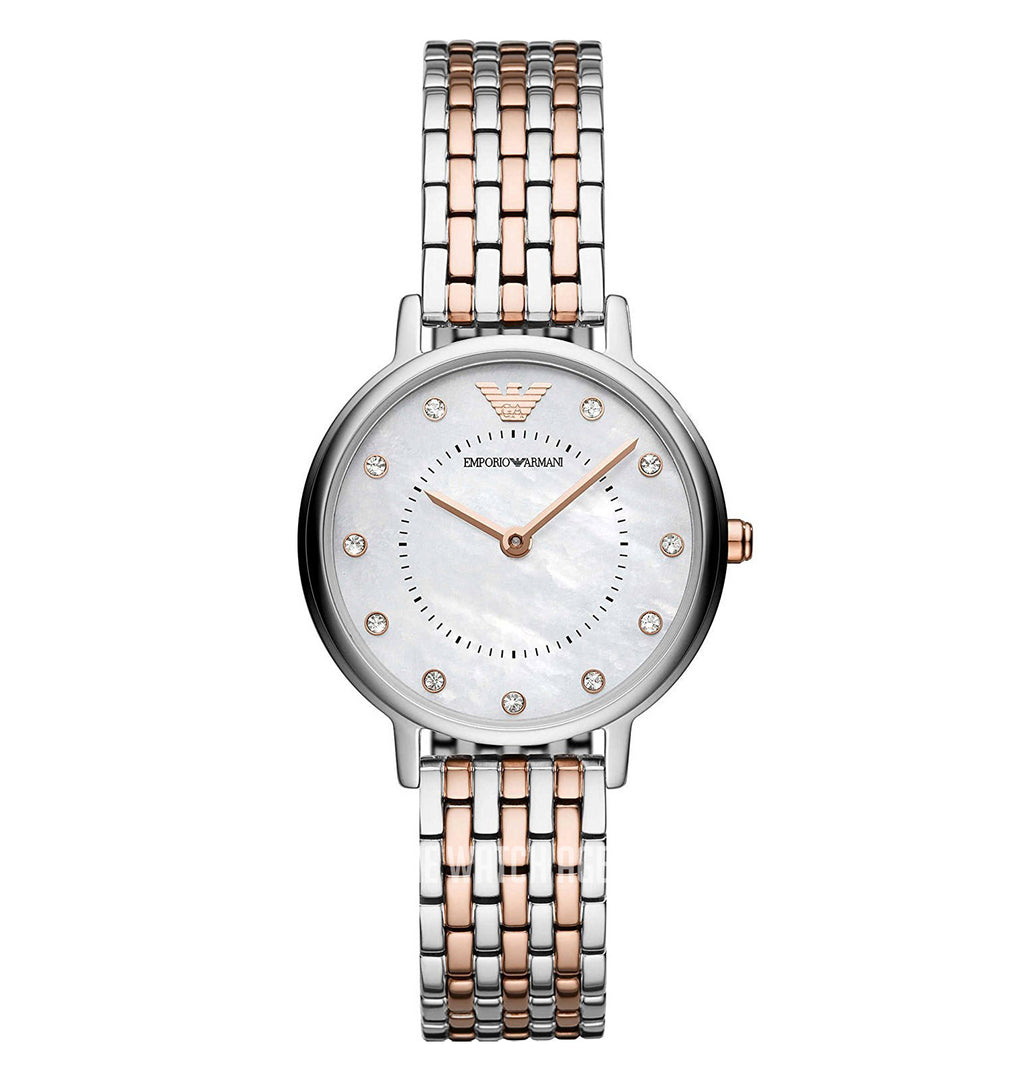 Emporio Armani Women’s Quartz Stainless Steel Mother of Pearl Dial 28mm Watch AR11094