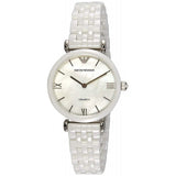 Emporio Armani Women’s Quartz Stainless Steel Mother of Pearl 30mm Watch AR1485