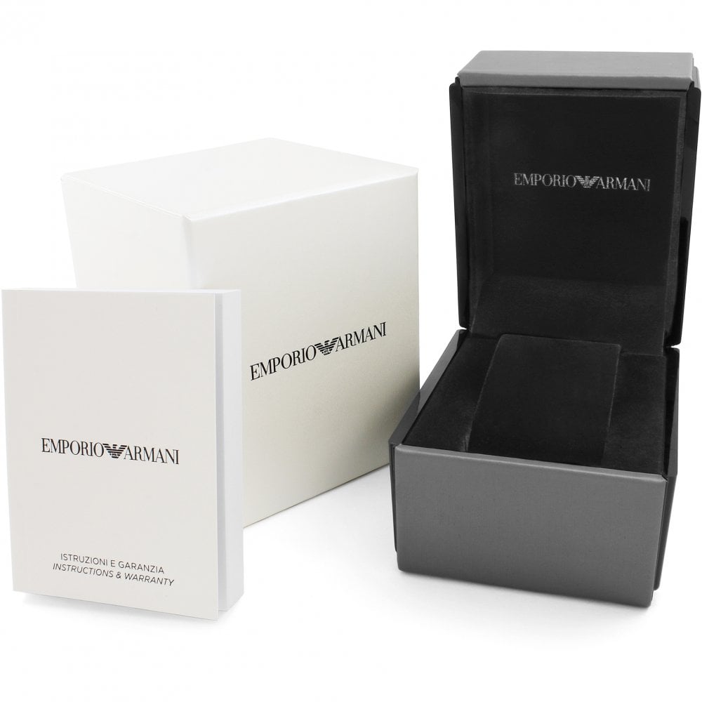 Emporio Armani Men’s Quartz Stainless Steel Black Dial 44mm Watch AR11083