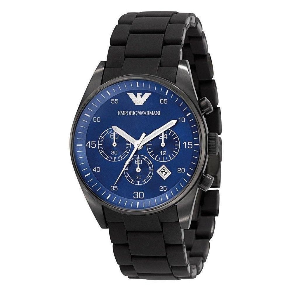 Emporio Armani Men’s Quartz Stainless Steel Blue Dial 43mm Watch AR5921