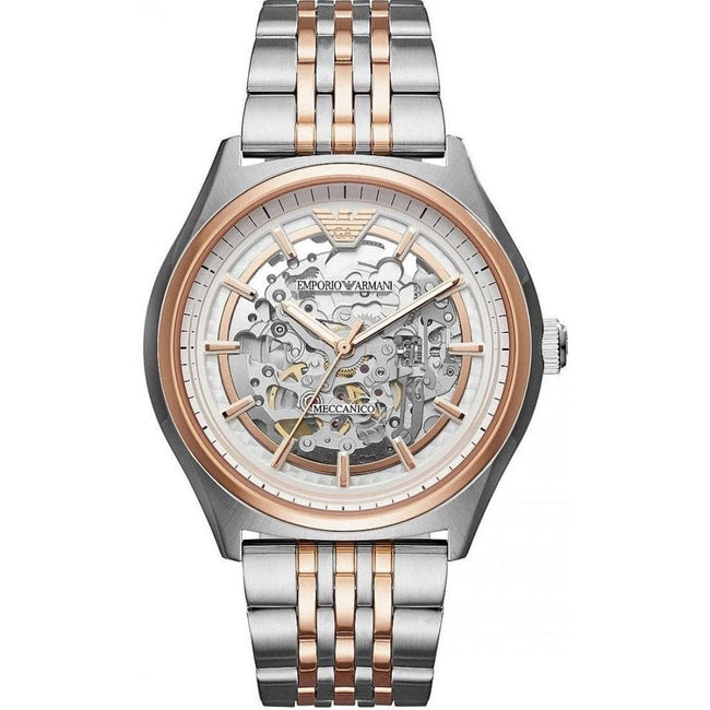 Emporio Armani Men’s Japanese Automatic Stainless Steel White Dial 43mm AR60002 Hover Image