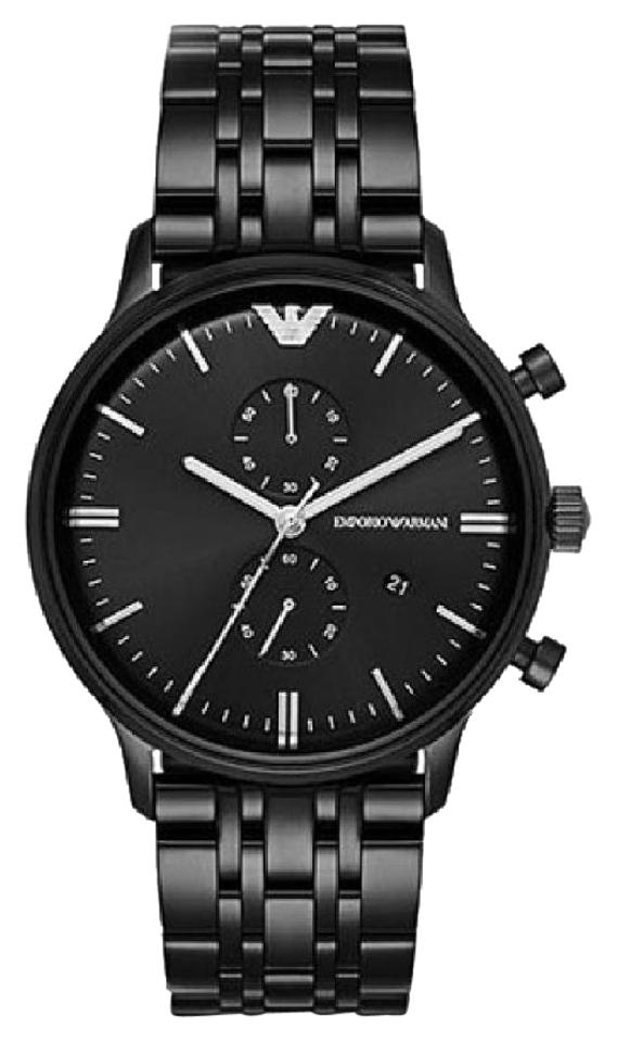 Emporio Armani AR1934 Men's Black Stainless Steel Chronograph Watch Hover Image
