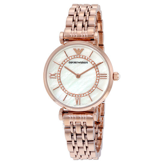 EMPORIO ARMANI Classic Mother of Pearl Dial Ladies Watch AR1909 Hover Image