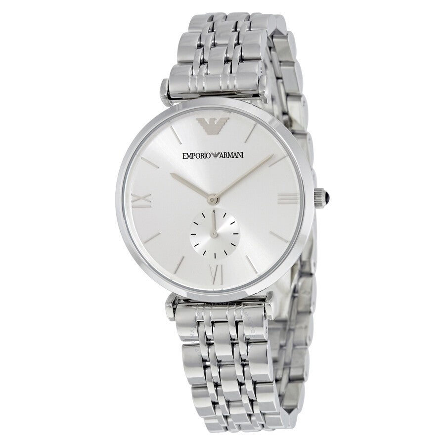 Emporio Armani Men’s Analog Stainless Steel Silver Dial 40mm Watch AR1819