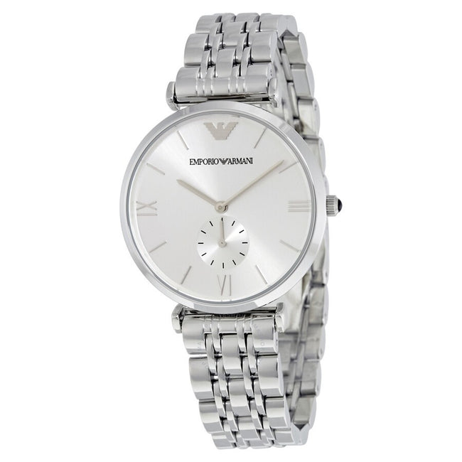 Emporio Armani Men’s Analog Stainless Steel Silver Dial 40mm Watch AR1819 Main Image