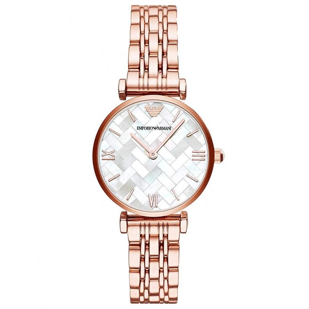 Emporio Armani Women’s Analog Stainless Steel Mother of Pearl Dial 32mm Watch AR11110