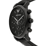 Emporio Armani Men’s Chronograph Quartz Leather Strap Black Dial 46mm Watch AR1970