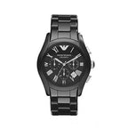 Emporio Armani Men’s Chronograph Quartz Stainless Steel Black Dial 43mm Watch AR1400