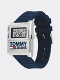 Tommy Hilfiger Men’s Digital Silicone Strap Silver Dial 32mm Watch 1791673