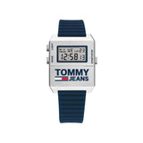 Tommy Hilfiger Men’s Digital Silicone Strap Silver Dial 32mm Watch 1791673