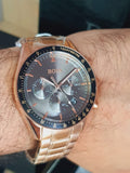 Hugo Boss Men’s Chronograph Quartz Stainless Steel Grey Dial 44mm Watch 1513632