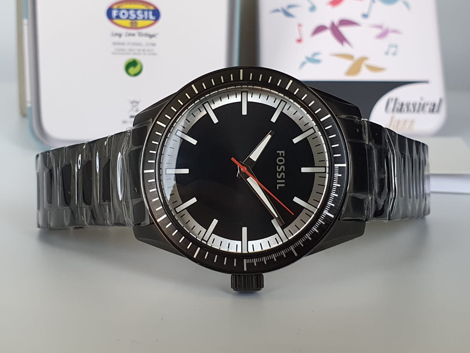 Fossil Men’s Quartz Stainless Steel Black Dial 44mm Watch BQ1268