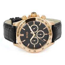 Hugo Boss Men’s Quartz Leather Strap Black Dial 46mm Watch 1513179