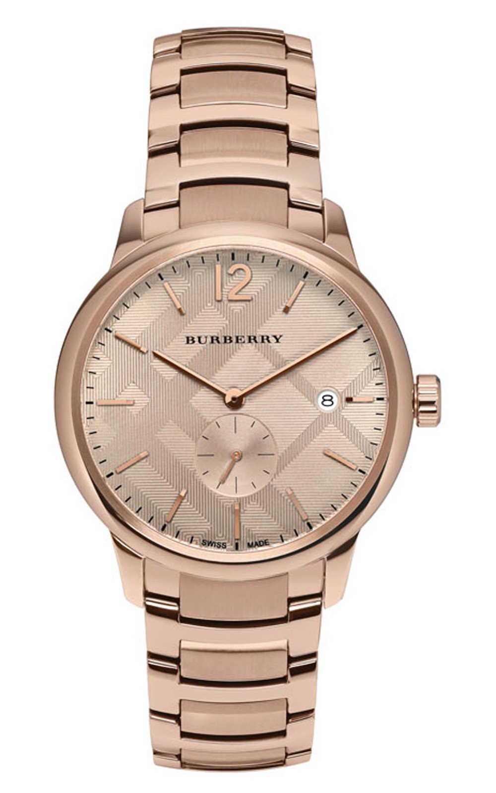 Burberry The Classic Rose gold Stainless Steel Rose Gold Dial Quartz Watch for Gents - BU10013