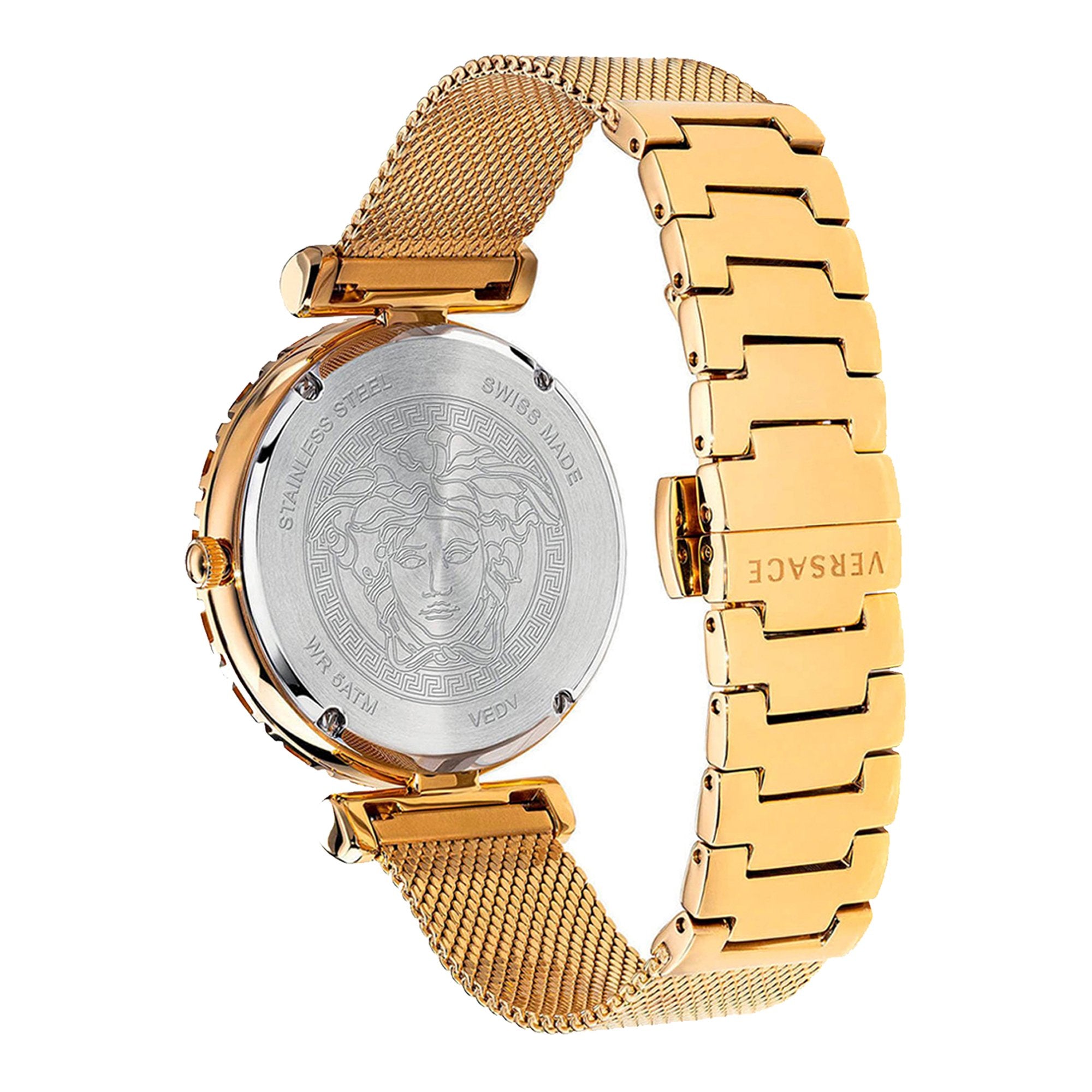 Versace Women’s Quartz Swiss Made Stainless Steel White Dial 37mm Watch VEDV00619