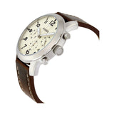 Fossil Men’s Chronograph Quartz Leather Strap Off-White Dial 44mm Watch FS5146