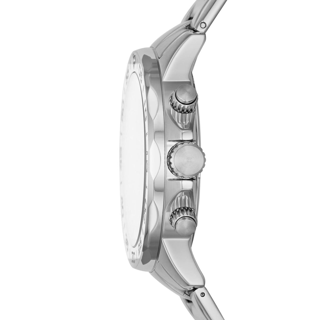Fossil Men’s Chronograph Quartz Stainless Steel Silver Dial 45mm Watch BQ2490 (Without Tag )