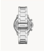 Fossil Men’s Chronograph Quartz Stainless Steel Silver Dial 45mm Watch BQ2490 (Without Tag )