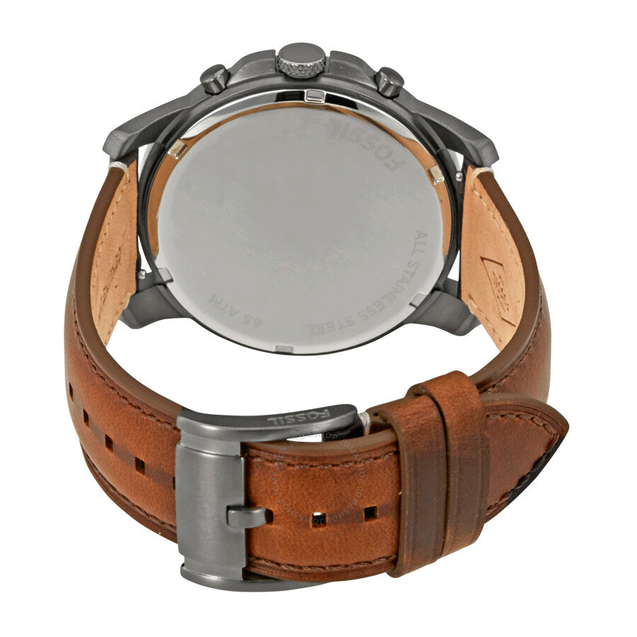 Fossil Men’s Quartz Leather Strap Brown Dial 44mm Watch FS5214