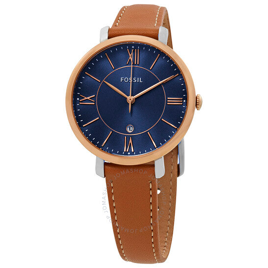 FOSSIL Jacqueline Blue Dial Ladies Leather Watch ES4274 Hover Image