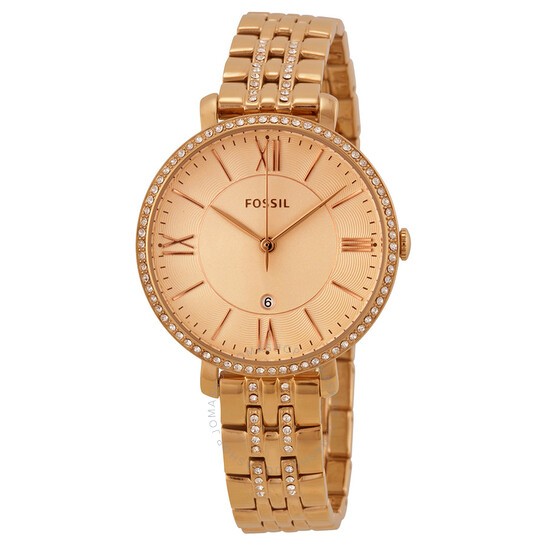 Fossil Women’s Quartz Stainless Steel Rose Gold Dial 36mm Watch ES3546 Hover Image
