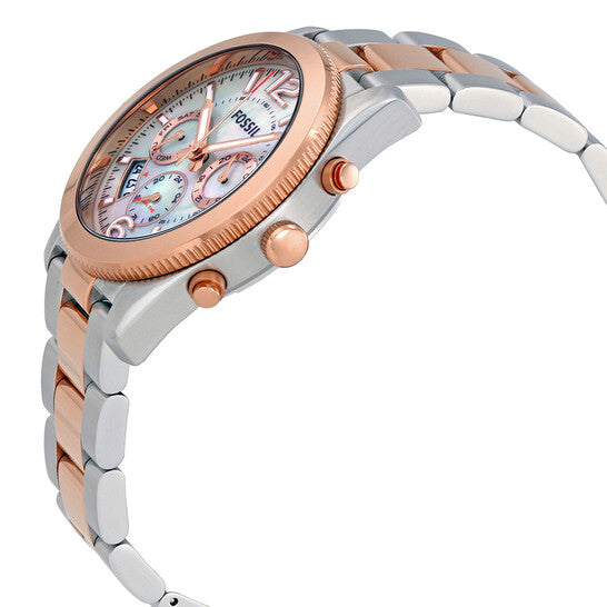 Fossil Women’s Quartz Stainless Steel Mother Of Pearl Dial 39mm Watch ES4135 Main Image