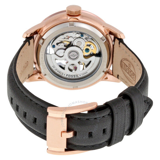 Fossil Men’s Automatic Leather Strap Skeleton Dial 40mm Watch ME3084