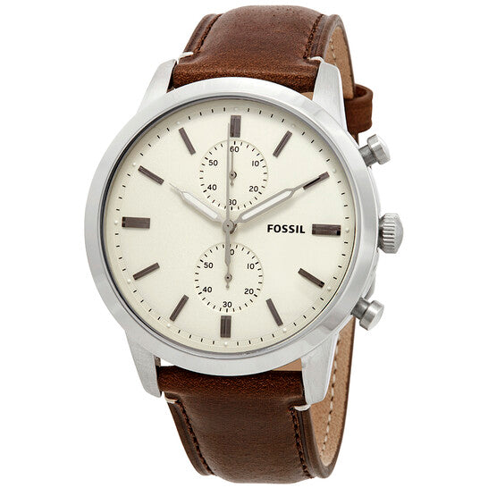 FOSSILTownsman Chronograph Cream Dial Men's Watch FS5350 Hover Image
