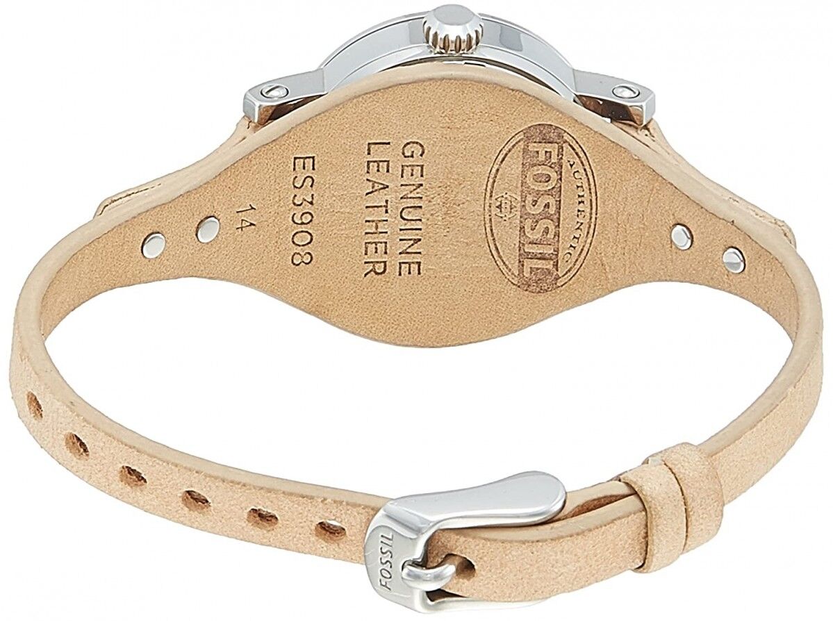 Buy the Designer Fossil Emma ES3118 Brown Rhinestones Adjustable Analog  Wristwatch