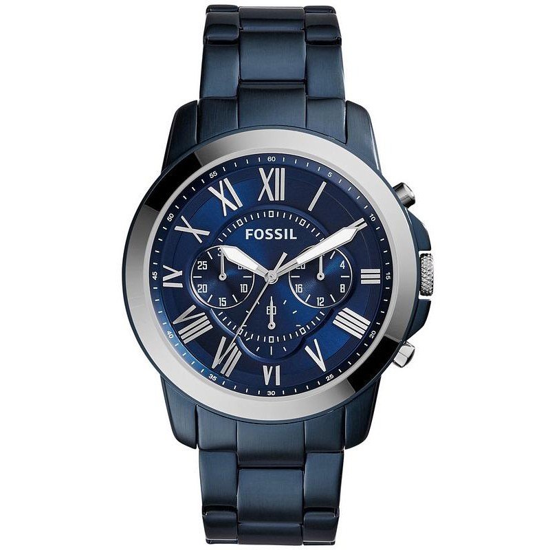 Fossil Men’s Chronograph Quartz Stainless Steel Blue Dial 44mm Watch FS5230