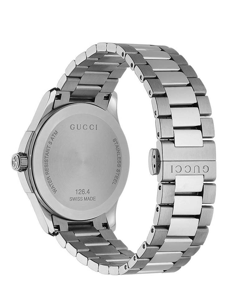 Gucci Men’s Swiss Made Quartz Stainless Steel Black 38mm Watch YA126460