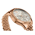 Michael Kors Women’s Quartz Rose Gold Stainless Steel Silver White Dial 45mm Watch MK8313