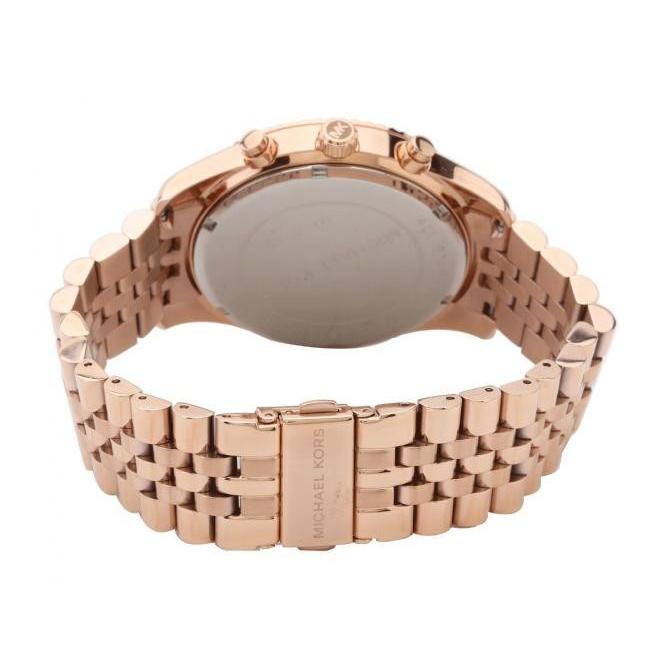 Michael Kors Women’s Quartz Rose Gold Stainless Steel Silver White Dial 45mm Watch MK8313