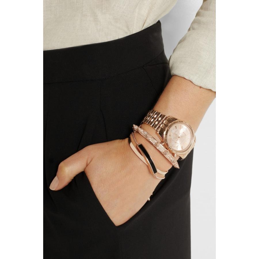 Michael Kors Women’s Quartz Rose Gold Stainless Steel Silver White Dial 45mm Watch MK8313