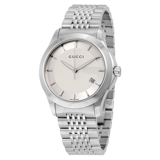 GUCCI Timeless Men's Stainless Steel Bracelet Watch YA126401