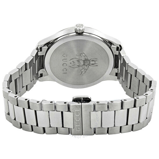 Gucci Unisex Swiss Made Quartz Silver Stainless Steel Silver Dial 38mm Watch YA1264095